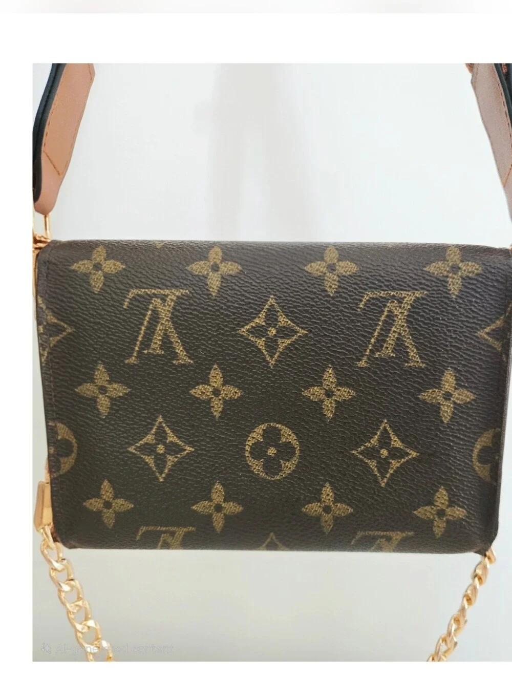 Authentic LOUIS VUITTON LV Monogram Wallet Clutch Card Holder Crossbody WOC‎ - Picture 5 of 13